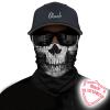 Obacle Skull Face Mask Sun UV Dust Wind Protection Tube Mask Seamless Bandana Skeleton Face Mask for Men Women Bike Riding Motorcycle Cycling Biker Outdoor Festival (Skull Scare Black White Face) view 3
