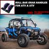 Roll Bar Grab Handles for UTV&ATV Roll Cage Bar Handles Paracord for 1.5"-2" Bars,Compatible with Polaris RZR,Kawasaki Mule,Honda Pioneer,Can Am,etc, 2 Pack (Black&Purple) view 3