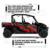 Roll Bar Grab Handles for UTV&ATV Roll Cage Bar Handles Paracord for 1.5"-2" Bars,Compatible with Polaris RZR,Kawasaki Mule,Honda Pioneer,Can Am,etc, 2 Pack (Black&Purple) view 4