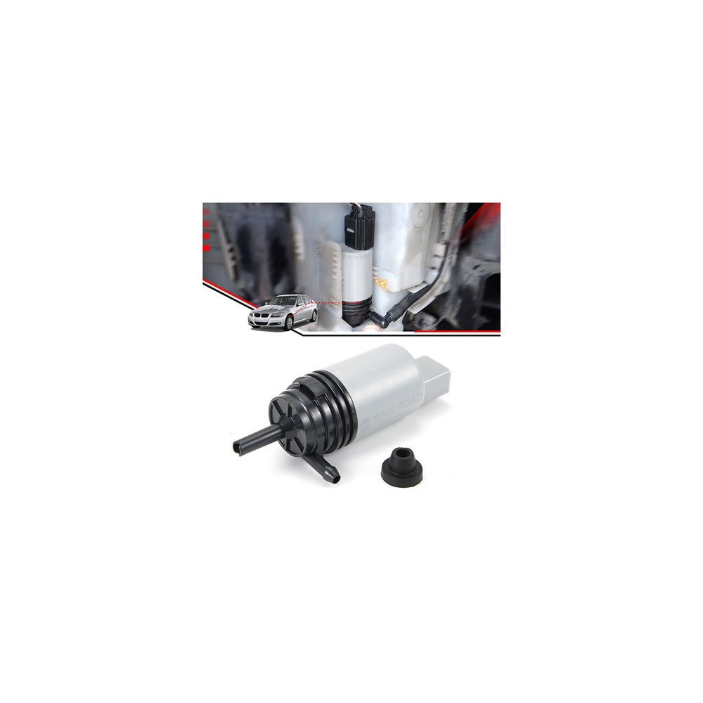 BINB ROAD Windshield Washer Pump Compatible With BMW 328i 335i 525i 528i 535i 745i M3 (Replaces 67126934159)