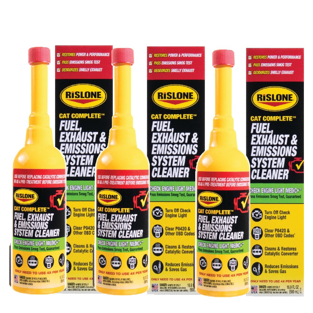 Rislone 4720-3PK Cat Complete Fuel, Exhaust, Emission System Clean, 3-Pack