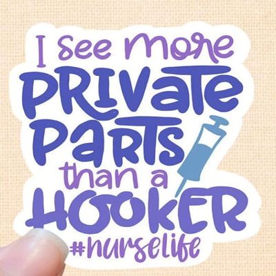 Kramer I See More Private Parts Than a Hooker Sticker for Car Vinyl Decal Water Bottle Laptop Decal Phone (2")
