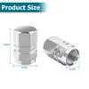Car Tire Valve Stem Cap, 12 Pcs Wheel Valve Covers, Leak-Proof Air Caps Cover, Airtight Aluminum Alloy Hexagon Shape Tyre Accessory, Universal for Auto, Truck, SUV, Motorcycle, Bike (Silver) view 2
