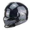 Woljay Modular Helmets Open Face Full face Motorcycle Helmet for Unisex-Adult Scooter Street Bike Cruiser DOT Approved (Gloss Black, XXL) view 1