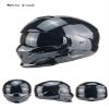 Woljay Modular Helmets Open Face Full face Motorcycle Helmet for Unisex-Adult Scooter Street Bike Cruiser DOT Approved (Gloss Black, XXL) view 2