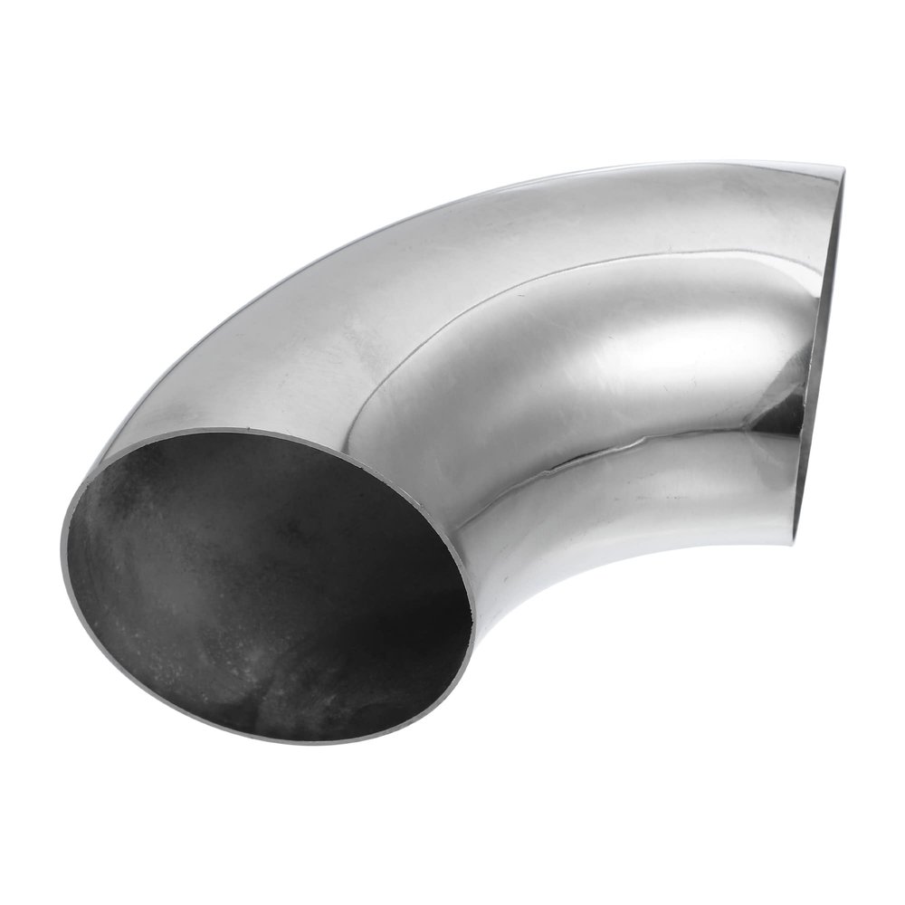 X AUTOHAUX 1pcs OD 3.5 Inch 90 Degree Mandrel Bend Elbow SS304 Stainless Steel Bend Tube Exhaust Elbow Pipe for Car Modified Exhaust System 3.5" Piping Silver Tone