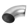 X AUTOHAUX 1pcs OD 3.5 Inch 90 Degree Mandrel Bend Elbow SS304 Stainless Steel Bend Tube Exhaust Elbow Pipe for Car Modified Exhaust System 3.5" Piping Silver Tone view 1