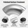 X AUTOHAUX 1pcs OD 3.5 Inch 90 Degree Mandrel Bend Elbow SS304 Stainless Steel Bend Tube Exhaust Elbow Pipe for Car Modified Exhaust System 3.5" Piping Silver Tone view 4