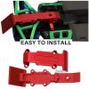 hopsupRC Front Rear Skid Plate Upgrades for 1/16 E-REVO/Mini Slash,2PCS Aluminum Front Rear Skid Plate Hops Up Upgrades Parts for 1/16 E-REVO 71076-3;Mini Slash 70054-1,Red view 4