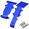hopsupRC Front Rear Skid Plate Upgrades for 1/16 E-REVO/Mini Slash,2PCS Aluminum Front Rear Skid Plate Hops Up Upgrades Parts for 1/16 E-REVO 71076-3;Mini Slash 70054-1,Navy Blue view 1