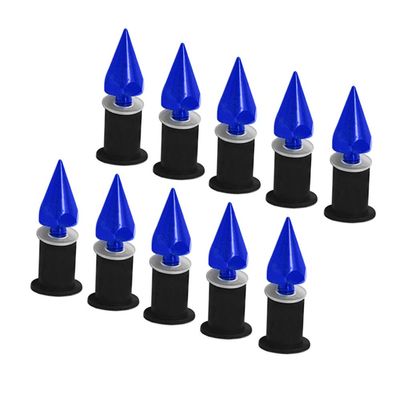 Camrusic 10Pcs Windshield Screws Aluminum Alloy Spike Motorcycle Windscreen Bolts Kit, Motorcycle Spike Bolt M5 Screws Compatible with Most Motorcycle Modification Accessorie(Blue)