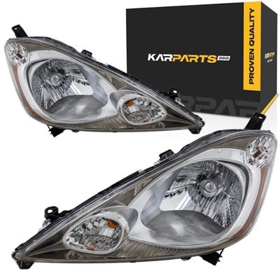 For Honda Fit 2009 2010 2011 Headlight Assembly Driver and Passenger Side | Pair | Sport | CAPA | Replacement For HO2502137, HO2502137C, HO2503137, HO2503137C | 33150TK6A11, 33100TK6A11, 615343162515
