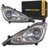 For Honda Fit 2009 2010 2011 Headlight Assembly Driver and Passenger Side | Pair | Sport | CAPA | Replacement For HO2502137, HO2502137C, HO2503137, HO2503137C | 33150TK6A11, 33100TK6A11, 615343162515 view 1