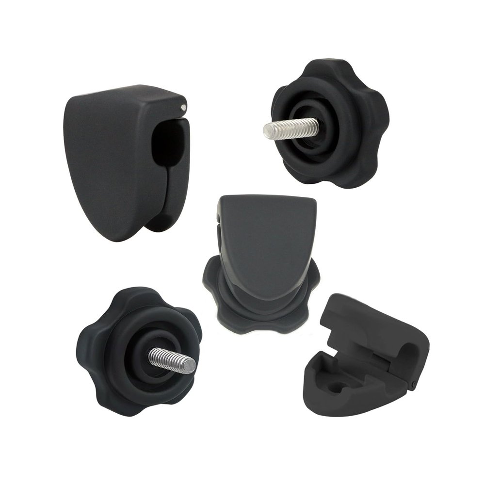 Football Visor Clips Football Visor Helmet Clips - Universal Fit (1 Pair) (Black)