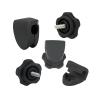 Football Visor Clips Football Visor Helmet Clips - Universal Fit (1 Pair) (Black) view 1