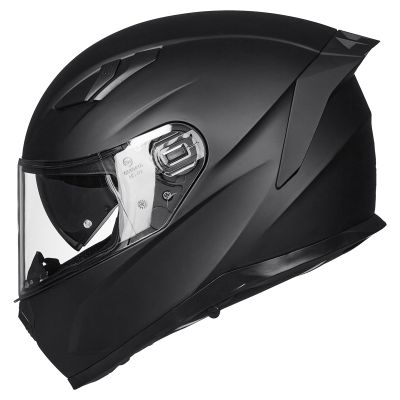 ILM MIPS Motorcycle Full Face Helmet Pinlock Insert Anti Fog Dual Visor Racing Casco de Moto Men Women DOT Model 129M(Matte Black X-Large)