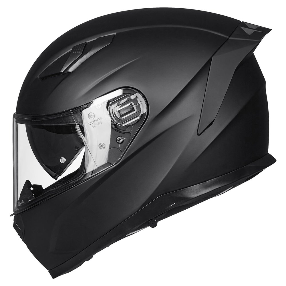 ILM MIPS Motorcycle Full Face Helmet Pinlock Insert Anti Fog Dual Visor Racing Casco de Moto Men Women DOT Model 129M(Matte Black X-Large)