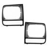 KarParts360 For Jeep Cherokee 1997 98 99 00 2001 Headlight Bezel Driver and Passenger Side | Pair | SE/SE Sport | Black | Replacement For CH2512157, CH2513157 | 55055137, 55055136 view 1