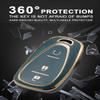 HIBEYO TPU Smart 3 Button Key Fob Case for Chevrolet Equinox Cruze Trax Malibu Verano Traverse 2016-2018 Onix Cruze Sonic Camaro Volt Bolt Accessories with Keychain-Black view 4