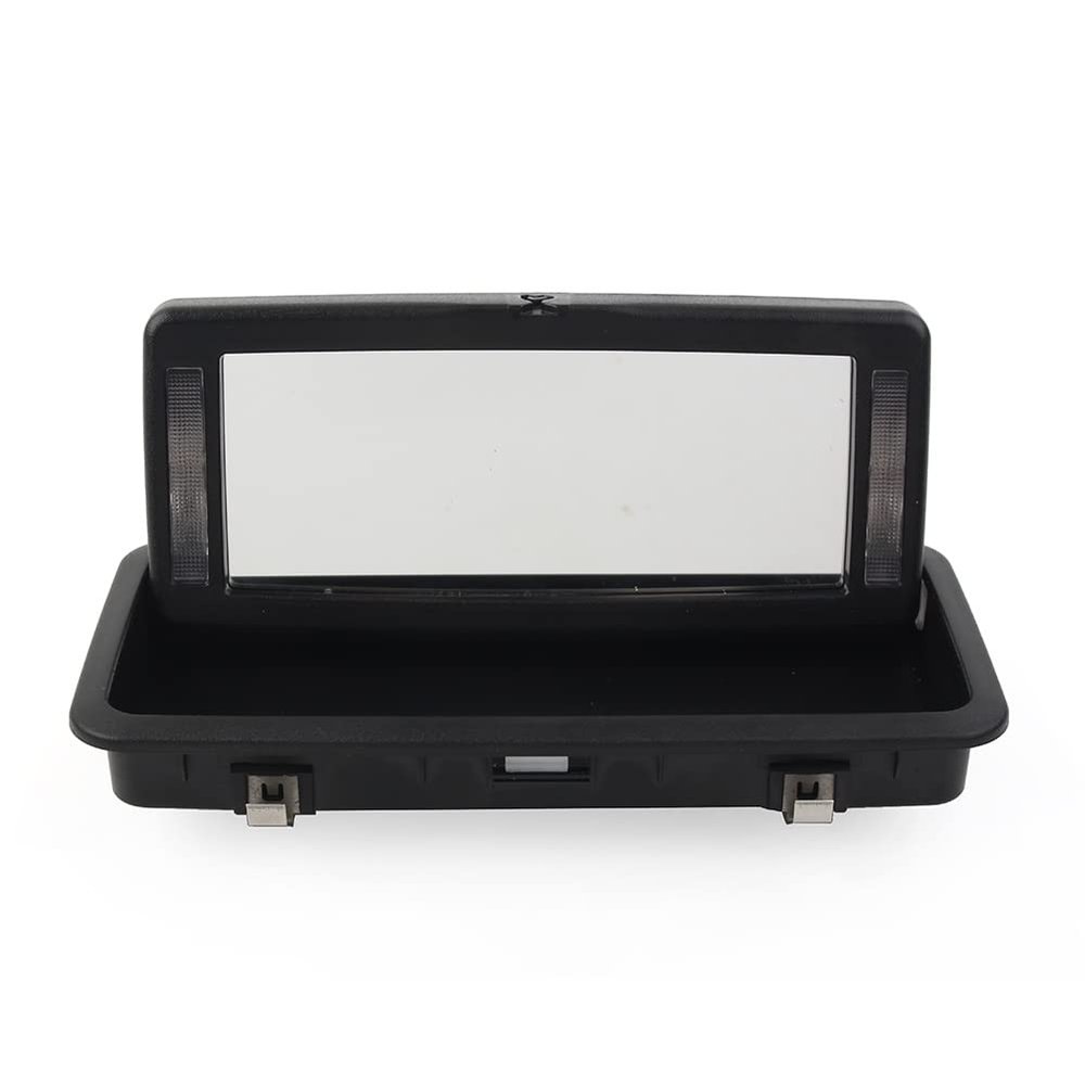 FSFY Car Sunvisor Mirrors Makeup Mirror Vanity Cover, Car Vanity Mirror Sun-Shading Cosmetic Mirror For Jaguar XJ 2010 2012 2012 2013 2014 2015 2016 2017 2018 2019 Black