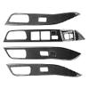 FSFY Car Interior Window Lift Switch Panel Cover Trim Replacement Kits Carbon Fiber for MITSUBISHI Lancer EVO X MR 2008-2015 view 2