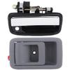 SCITOO Door Handles Front Exterior Interior Passenger Right Side Gray/Chrome Compatible with 2001-2004 for Toyota for Tacoma, 2pcs view 1