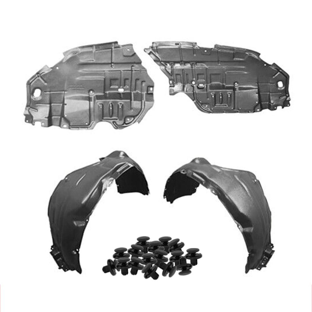 Parts N Go Fender Liner & Engine Under Cover Set w/Clips for 2012-2014 Camry SE Front Driver & Passenger Side Left Right TO1228178 TO1228177 TO1248166 TO1249166 5144206140 5144106150 5387606170