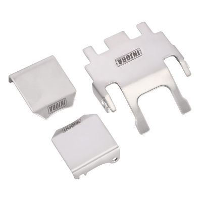 INJORA 14g Skid Plate Chassis Armor Axle Protector Stainless Steel for TRX4M 1/18 RC Crawler Car Upgrade
