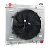 HKAUTOPART Radiator for 2005-2010 Dodge Dakota Pickup Truck 3.7L V6 4.7L V8 & 2006-2009 Mitsubishi Raider & 2011 Ram Dakota, 4 Row Full Aluminium Radiator + 16 Inch Fan + Shroud + Thermostat Relay Kit view 2