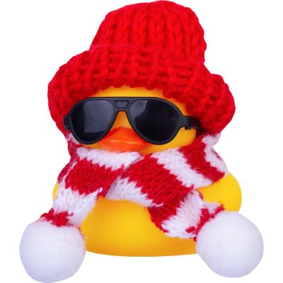 MuMyer Winter Duck Car Ornaments, Rubber Duck Car Dashboard Decorations Accessories with Mini Hat, Sunglasses, and Scarf(B19)