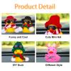 MuMyer Winter Duck Car Ornaments, Rubber Duck Car Dashboard Decorations Accessories with Mini Hat, Sunglasses, and Scarf(B19) view 2