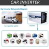 ELOMAS Power Inverter Pure Sine Wave 6000W 8000W 10000W 12000W Car Inverter Dc 12V 24V 48V 60V 72V to Ac 110V 220V with Ac Outlets and LCD Display for Rv Car Solar System Emergency,10000W-60Vto220V view 3