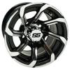 Red Hawk TIR-RX403 Wheel Machined Gloss Black, 10x7 ET-25 Golf Carts view 1