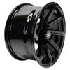 Red Hawk TIR-RX404-B Wheel Gloss Black, 14x7 ET-25 Golf Carts view 2