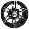 Red Hawk TIR-RX377 Wheel RHOX RX377, Machined Black, 12x7 ET-25 Golf Carts view 1