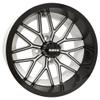 Red Hawk TIR-RX281-WB Wheel Gloss Finish, Black, 14x7 ET-25 Golf Carts view 1