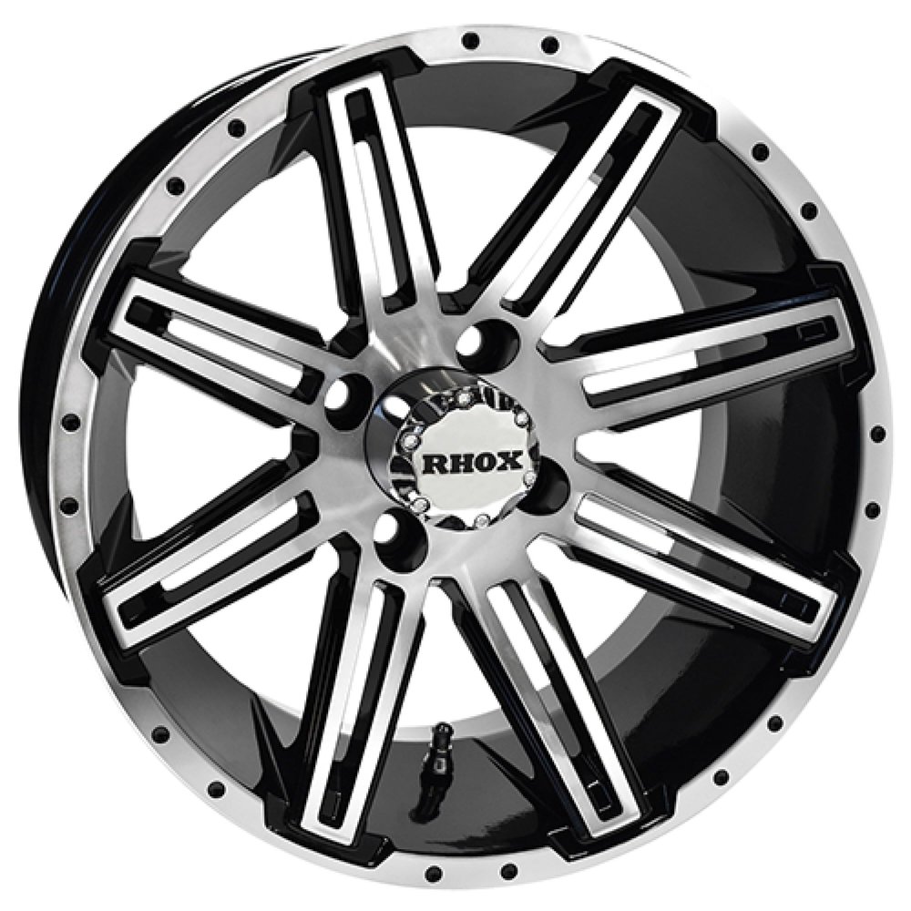 Red Hawk TIR-RX275 Wheel Machined Gloss Black, 14x7, ET-25 Golf Carts