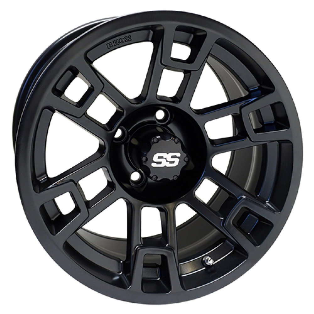Red Hawk TIR-RX391-MB Wheel, Matte Black, 14x7 ET-25 Golf Carts