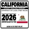 2025 Street Racing Permit Drag Racing Car Truck Window Funny Humor Novelty Black White Rectangle Sticker Safety Decal Unlimited 3" x 2" (California) view 1