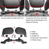 Rioler Car Side Headrest Pillow PU Leather Car Neck Seat Head Support Rest Cushion Universal Headrest Neck Pillow Rest Cushion 360Adjustable (Brown) view 3