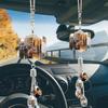 WERWAES Personalized Custom Car Rear View Mirror Accessories Customize Crystal Photo Hang Pendant (CG) view 1