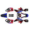 Kalair GFX Graphics Kit for Honda CRF450R (2002-2004) Division Series Red-Blue 21 Mil - Pro Edition - Dirt Pit Bike Motorcycle Sticker, Dirtbike Racing Decal Motocross Accessories no-Plastics view 1
