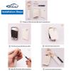 EKALA for Volkswagen Key Fob Cover with Leather Key Fob Keychain, 4 Buttons Soft TPU Keys Shells Girly White Key Fob Cover Compatible with Volkswagen Atlas Passat Jetta Golf Alltrack(P-Vlw) view 4
