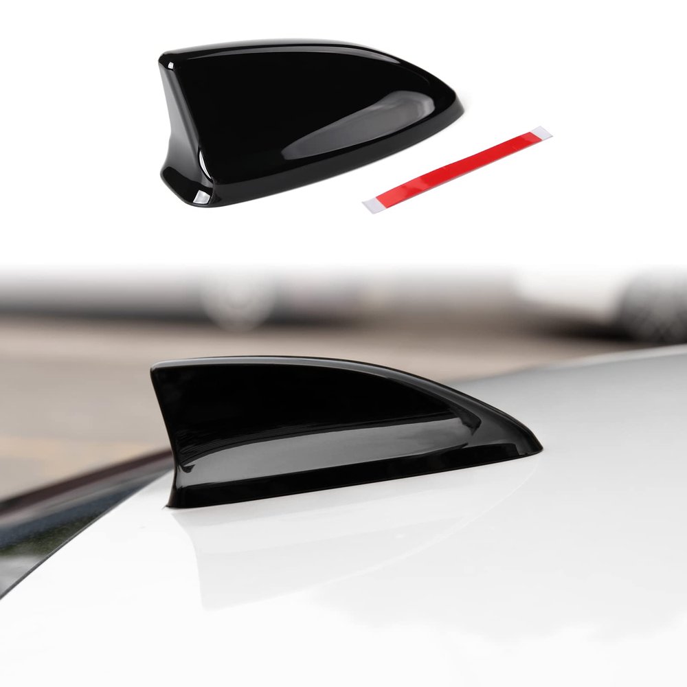Spotrim for 11th Gen Civic Accessories Antenna Topper Cover Shark Fin Decoration Compatible with Honda Civic 2022 2023 2024 2025 2026 (Glossy Black)