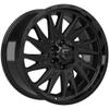 TIS 547B 20X9 Gloss Black with Cast Lip Logo - 5X5.00 / 5X5.50 Bolt Pattern, +00 Offset, Hub Bore 78.1mm view 1