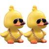 wonuu Cute Yellow Duck Car Ornaments Cool Duck Car Dashboard Decorations Shaking Head Doll view 1