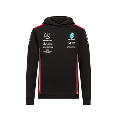 Mercedes AMG Petronas Formula One Team - Kids 2023 Team Hoodie - Black - Size: S (9/10 Years)