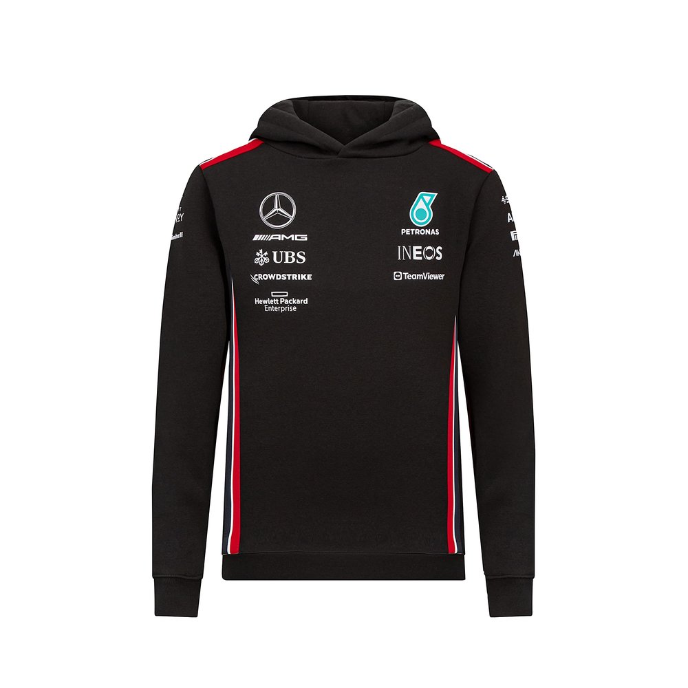 Mercedes AMG Petronas Formula One Team - Kids 2023 Team Hoodie - Black - Size: S (9/10 Years)