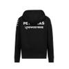 Mercedes AMG Petronas Formula One Team - Kids 2023 Team Hoodie - Black - Size: S (9/10 Years) view 2