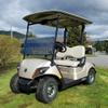 Huskey Golf Cart Front Seat Cover Compatible with Yamaha G29 Drive & Drive 2 2007-Up Models, Custom Fit, White/Orange Diamond Stitching, Marine Grade Vinyl, Staple On view 3